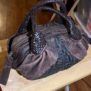 Fendi Brown and Black Satchel